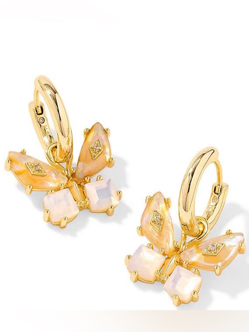Kendra Scott “Bianca” Butterfly Charm Huggie Hoop Earrings